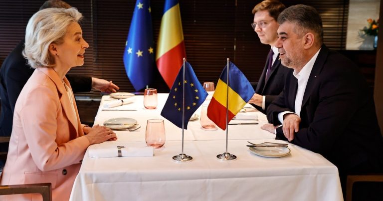 Ciolacu, discuții cu Ursula von der Leyen privind prioritățile europene ale României