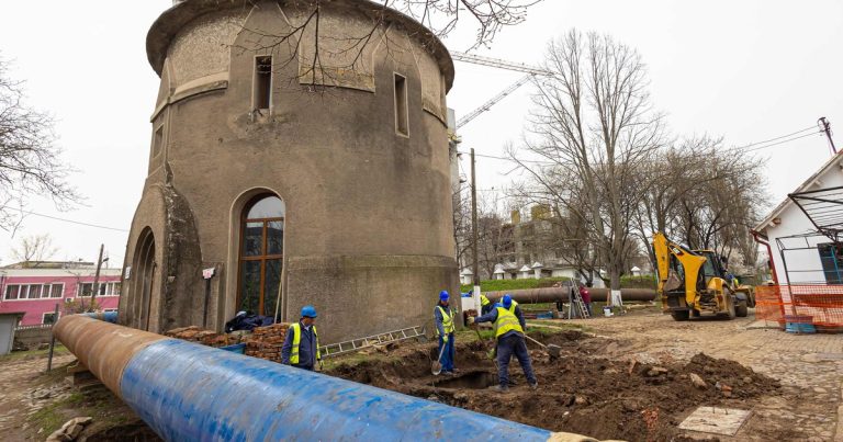 Turnul de apă al unui mare oraș, vechi din 1894, modernizat cu fonduri europene