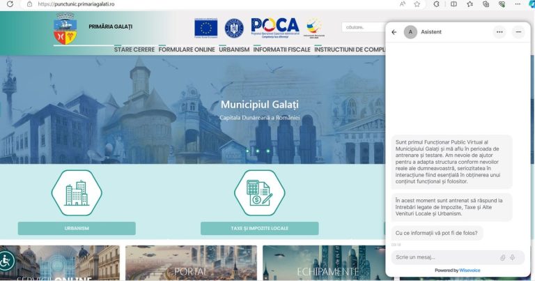 Funcționar public virtual, bazat pe inteligență artificială, la Galați. La ce întrebări este antrenat să răspundă